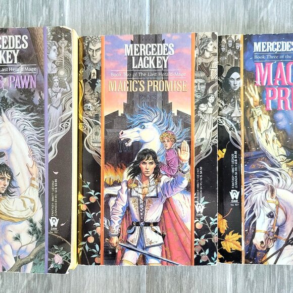 MERCEDES LACKEY BOOKS # 1-3 TRILOGY LAST HERALD MAGE PAWN PROMISE PRICE 1ST ED - Picture 1 of 15